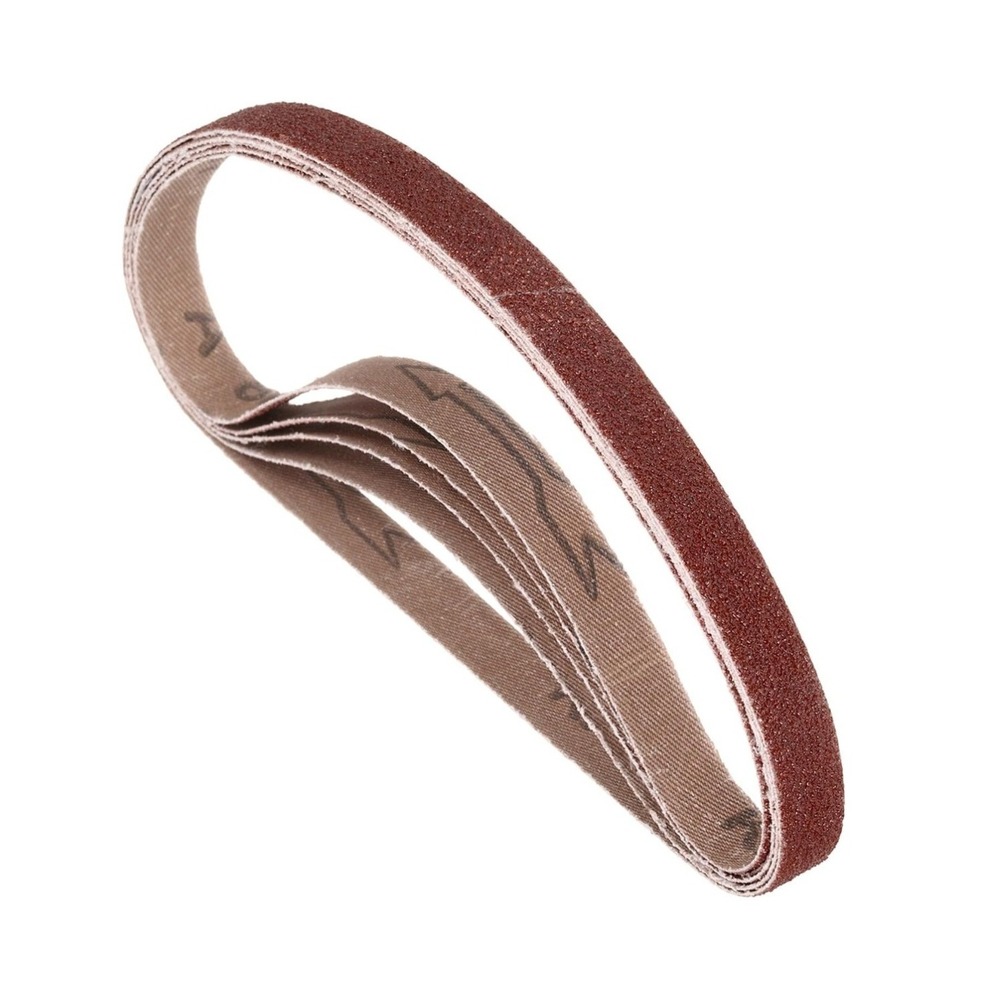 5 Pcs 80 Grit Sanding Belts 3/8 x 21 Inch Aluminum Oxide for Rust Removal KX167